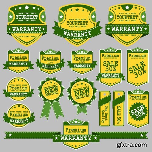 Stock Vectors - Sticker and label 3, 25xEPS