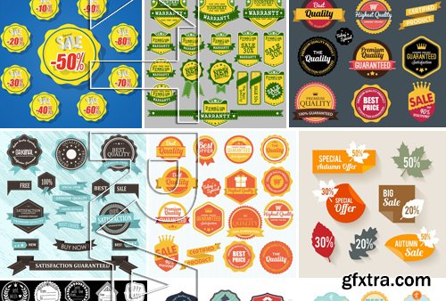 Stock Vectors - Sticker and label 3, 25xEPS