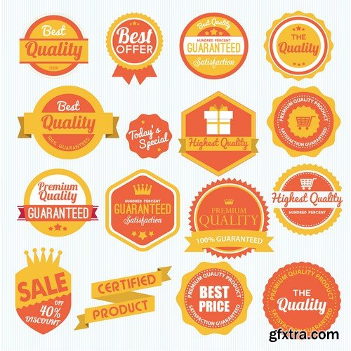 Stock Vectors - Sticker and label 3, 25xEPS