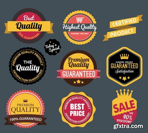 Stock Vectors - Sticker and label 3, 25xEPS