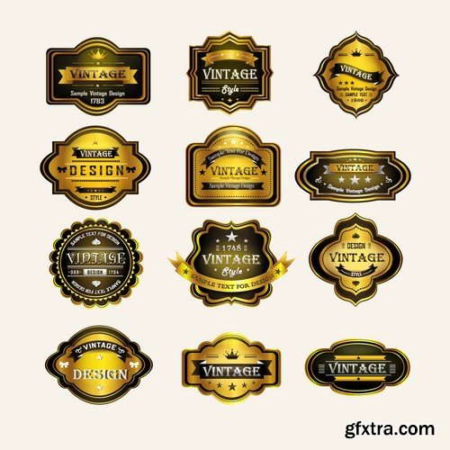 Stock Vectors - Sticker and label 3, 25xEPS