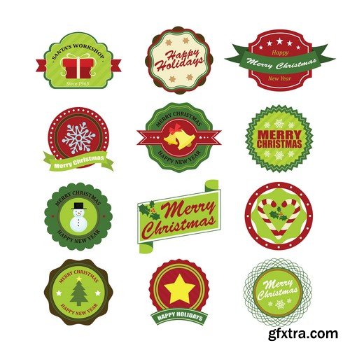 Stock Vectors - Sticker and label 3, 25xEPS