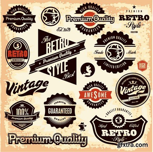 Stock Vectors - Sticker and label 3, 25xEPS