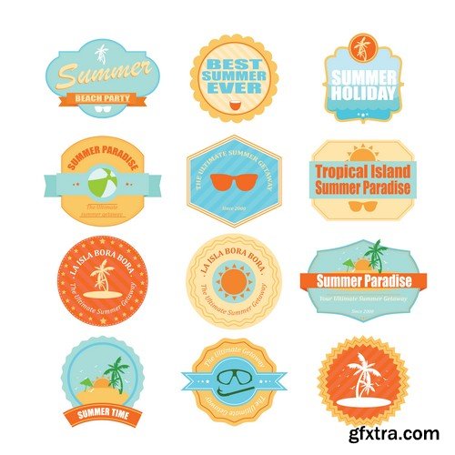 Stock Vectors - Sticker and label 3, 25xEPS