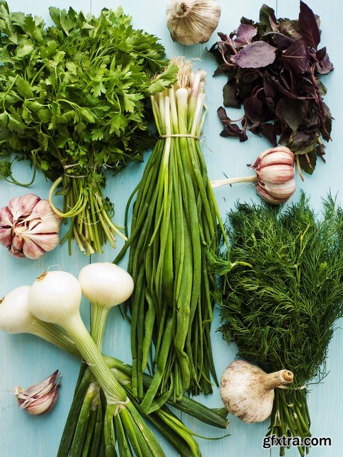 Stock Photos - Fresh green vegetables 2, 25xJPG