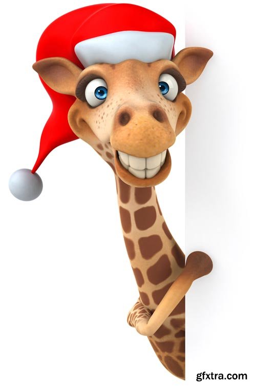 Stock Photos - Christmas. Funny Animals. 25xJPG