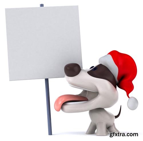 Stock Photos - Christmas. Funny Animals. 25xJPG