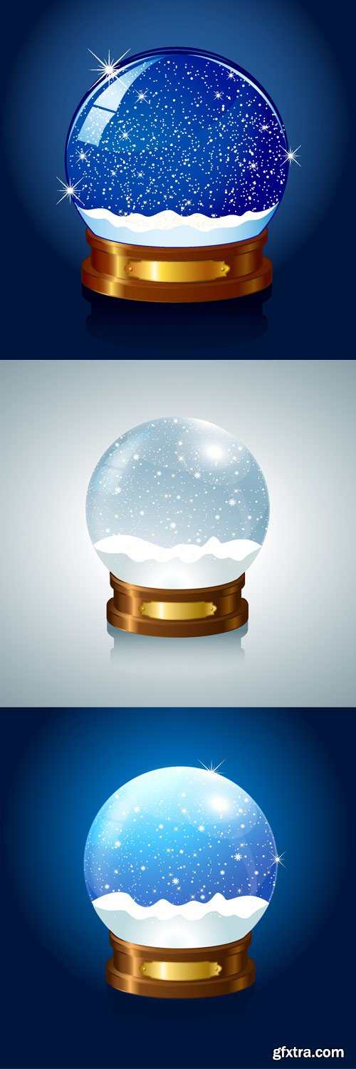 Vector Christmas Snow globe