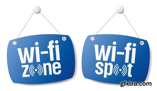 Stock Vectors - Wi-Fi, 25xEPS