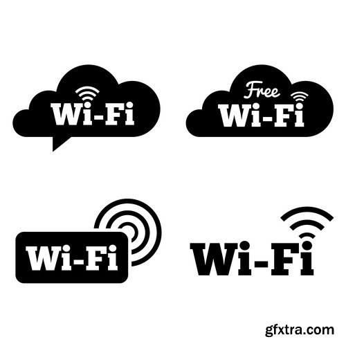 Stock Vectors - Wi-Fi, 25xEPS