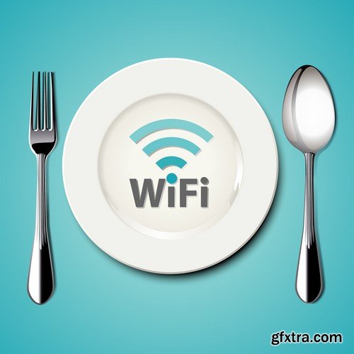 Stock Vectors - Wi-Fi, 25xEPS