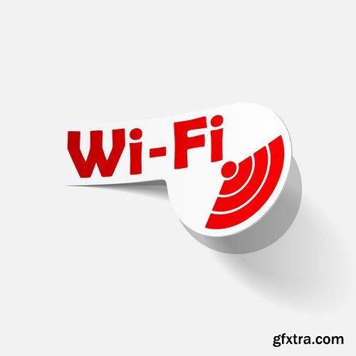 Stock Vectors - Wi-Fi, 25xEPS