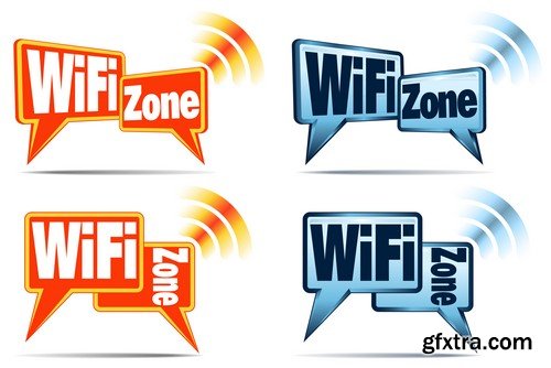 Stock Vectors - Wi-Fi, 25xEPS