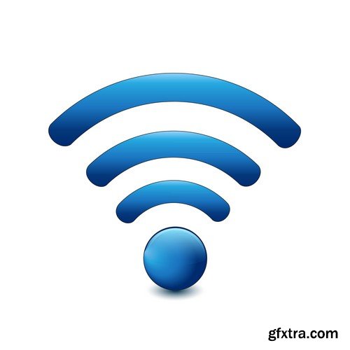 Stock Vectors - Wi-Fi, 25xEPS