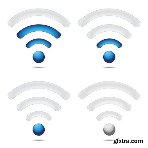 Stock Vectors - Wi-Fi, 25xEPS