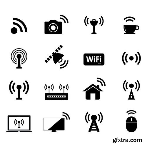 Stock Vectors - Wi-Fi, 25xEPS