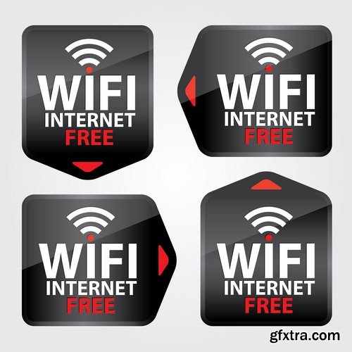 Stock Vectors - Wi-Fi, 25xEPS