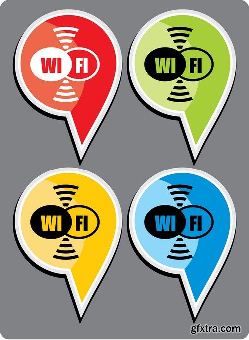 Stock Vectors - Wi-Fi, 25xEPS