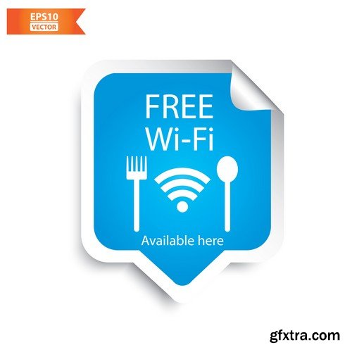 Stock Vectors - Wi-Fi, 25xEPS