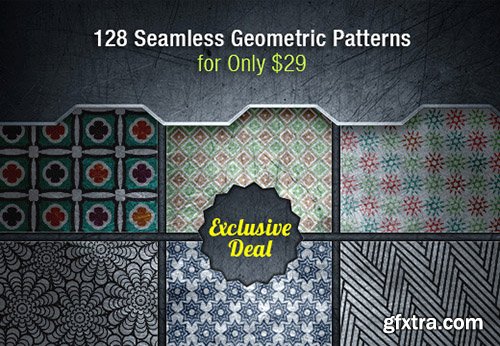 128 Seamless Geometric Patterns with an Extended License – Only $29