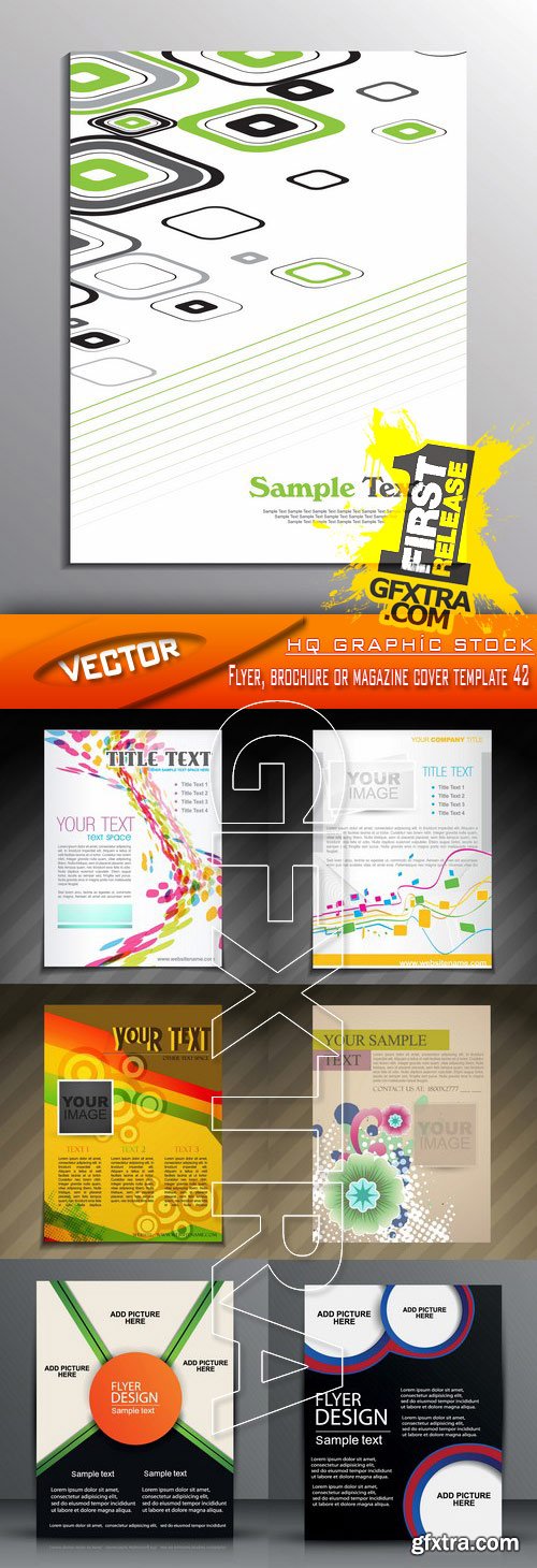 Stock Vector - Flyer, brochure or magazine cover template 42