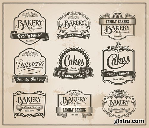 Retro Labels and Vintage Design, 25xEPS