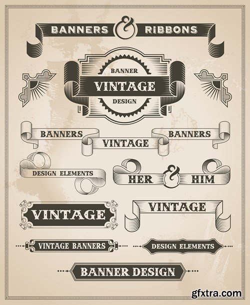 Retro Labels and Vintage Design, 25xEPS