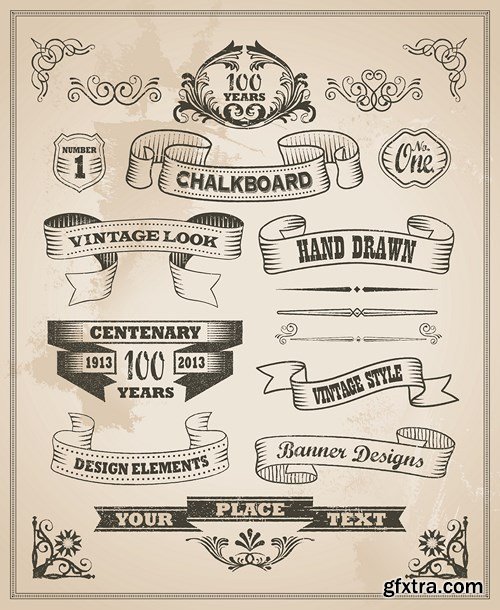 Retro Labels and Vintage Design, 25xEPS