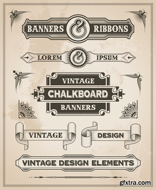 Retro Labels and Vintage Design, 25xEPS