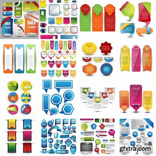 Collection of various design elements vector images #4-25 Eps