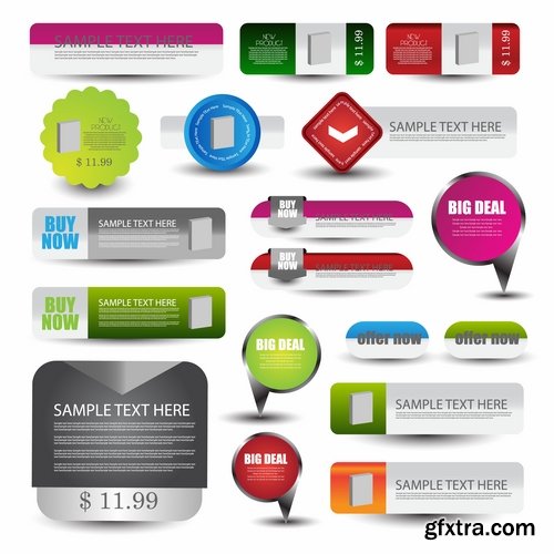 Collection of various design elements vector images #4-25 Eps