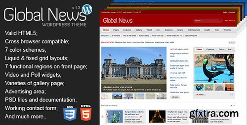 ThemeForest - Global News Portal v1.3 - Responsive WordPress Theme