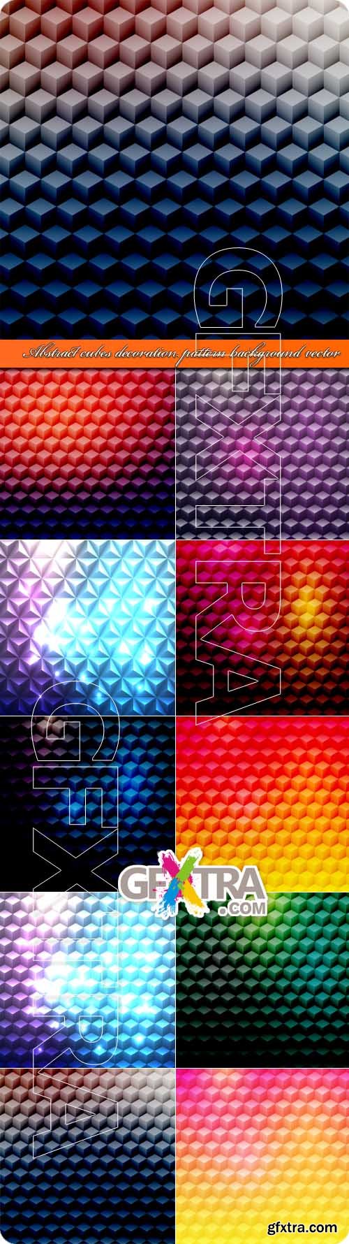 Abstract cubes decoration pattern background vector