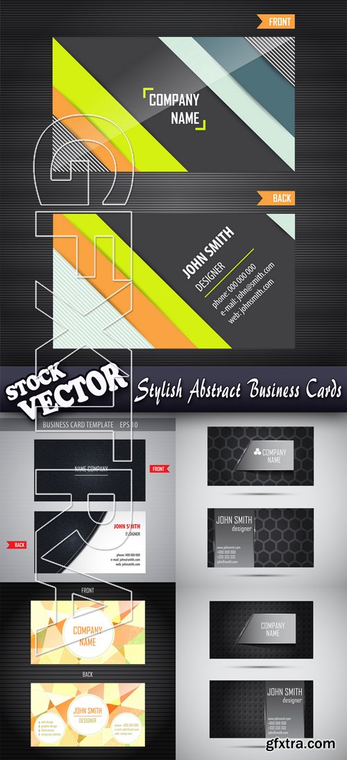 Stock Vector - Stylish Abstract Business Cards