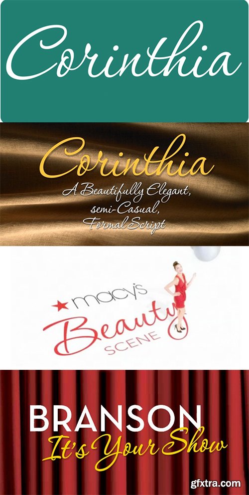 Corinthia Font Family - 6 Fonts 323$