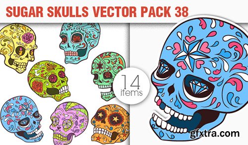 The Sugar Skulls Giga Vector Set: 248 Stunning Vectors