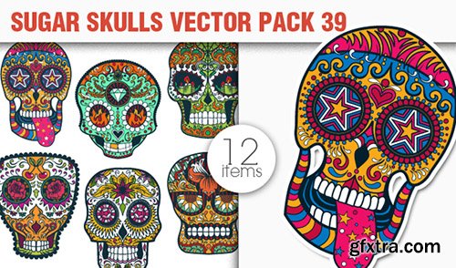 The Sugar Skulls Giga Vector Set: 248 Stunning Vectors