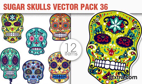 The Sugar Skulls Giga Vector Set: 248 Stunning Vectors