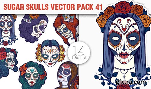 The Sugar Skulls Giga Vector Set: 248 Stunning Vectors