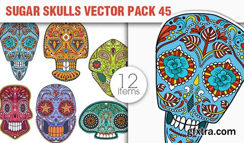 The Sugar Skulls Giga Vector Set: 248 Stunning Vectors