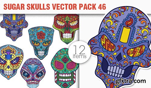 The Sugar Skulls Giga Vector Set: 248 Stunning Vectors