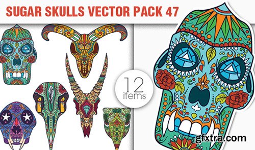 The Sugar Skulls Giga Vector Set: 248 Stunning Vectors