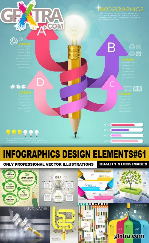 Infographics Design Elements#61 - 25 Vector