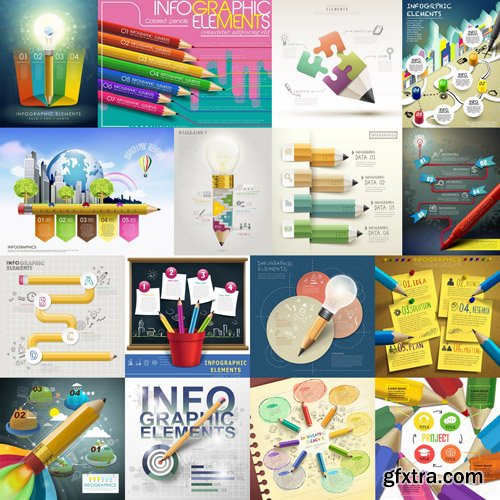 Infographics Design Elements#61 - 25 Vector