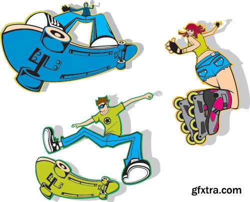 SkateBoarders 1, 25xEPS