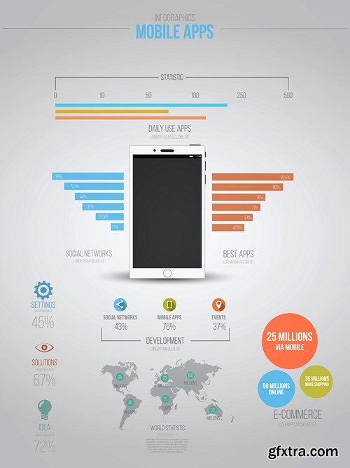 Collection of Infographics Vol.139, 25xEPS