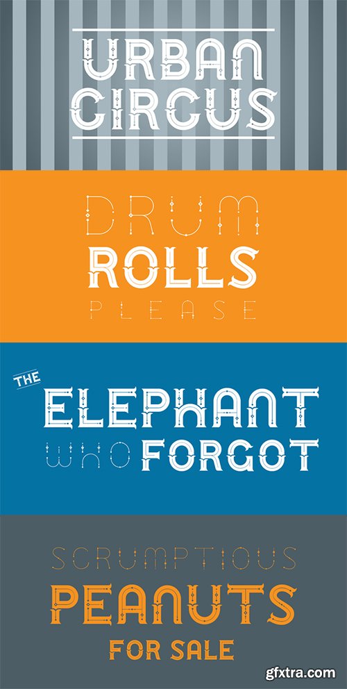 Urban Circus Font Family - 4 Font 207$