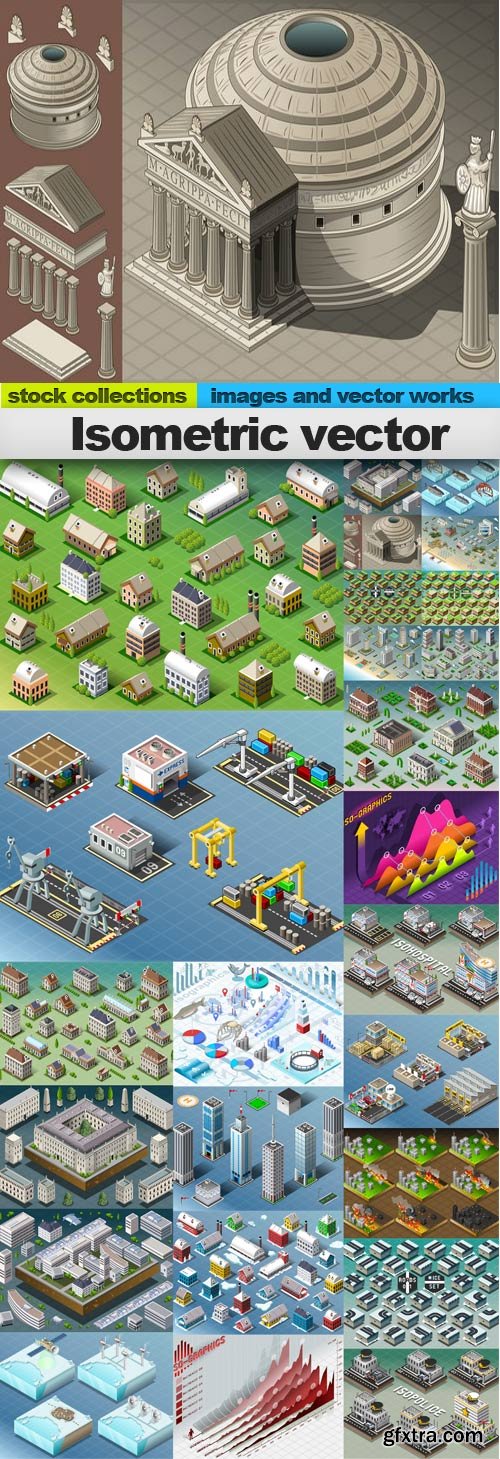 Isometric vector,25 x EPS