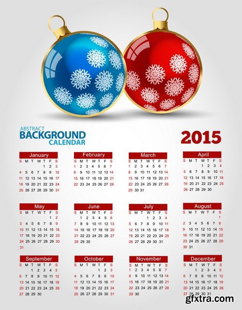 Stock Vectors - Calendar 2015 2, 25xEPS