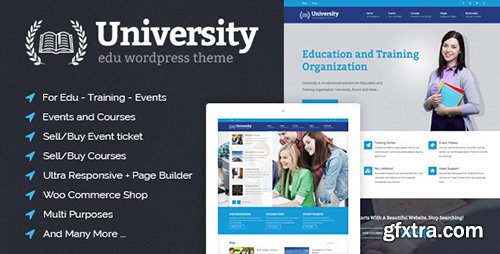 ThemeForest - University v1.6 - Education, Event and Course Theme